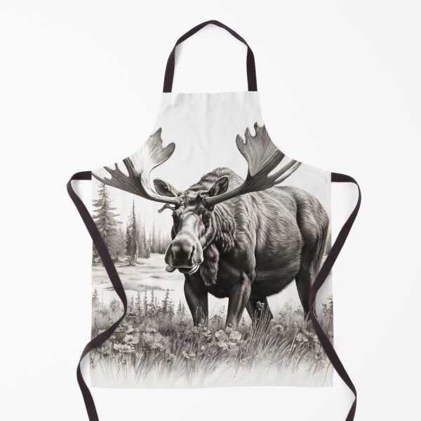 Item preview, Moose pencil drawing designed and sold by Pencil-Art.