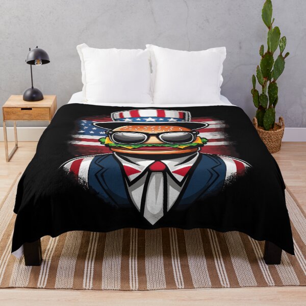 Item preview, Patriotic Hamburger Funny BBQ Cookout 4th of July designed and sold by LuminOrb.
