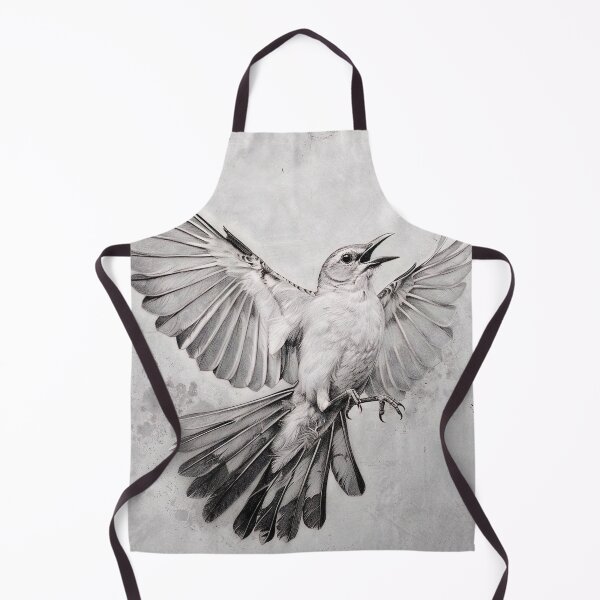 Item preview, Black and White Bird Pencil Drawing designed and sold by Pencil-Art.