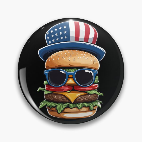 Item preview, Patriotic Hamburger Funny BBQ Cookout 4th of July designed and sold by LuminOrb.