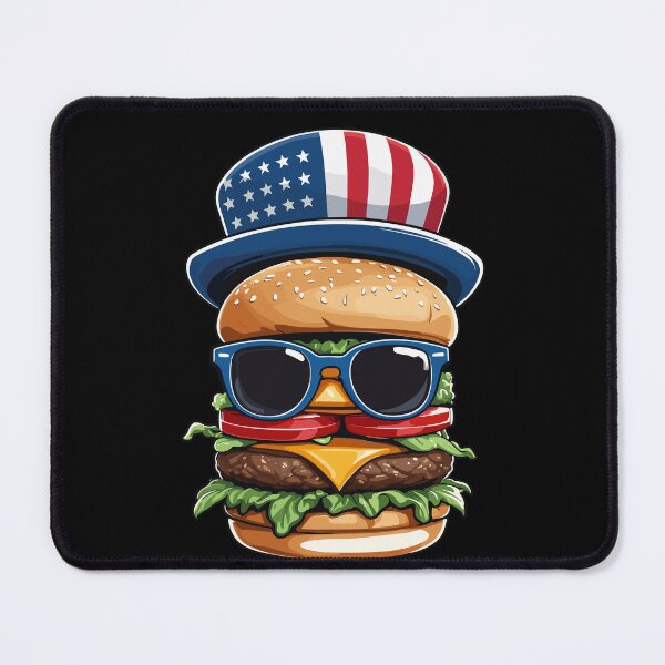 Item preview, Patriotic Hamburger Funny BBQ Cookout 4th of July designed and sold by LuminOrb.