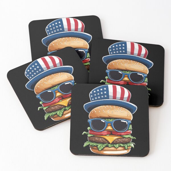 Item preview, Patriotic Hamburger Funny BBQ Cookout 4th of July designed and sold by LuminOrb.