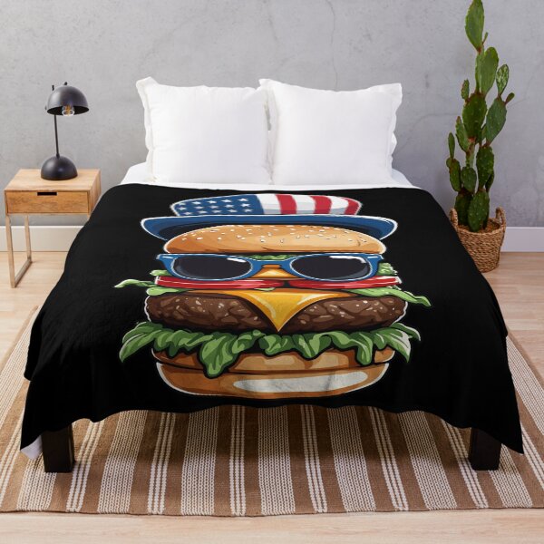 Item preview, Patriotic Hamburger Funny BBQ Cookout 4th of July designed and sold by LuminOrb.