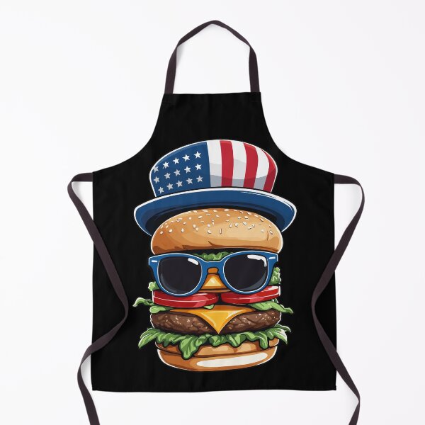 Item preview, Patriotic Hamburger Funny BBQ Cookout 4th of July designed and sold by LuminOrb.