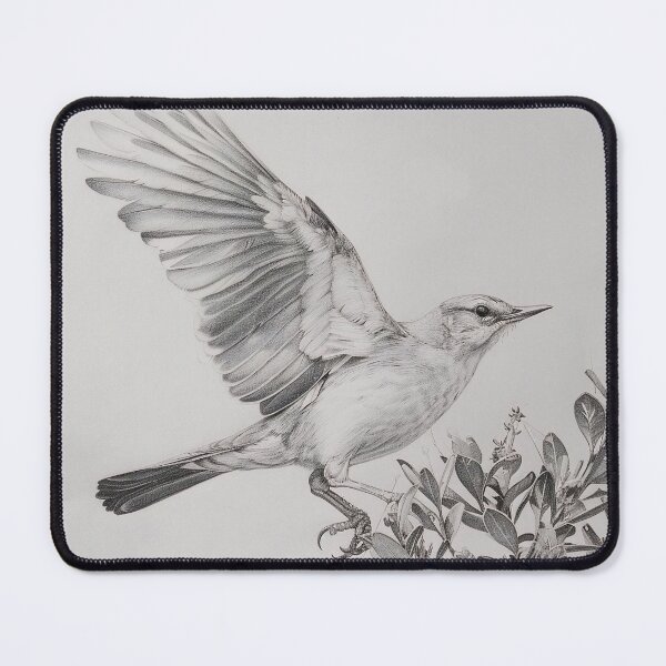 Item preview, Black and White Bird Pencil Drawing designed and sold by Pencil-Art.