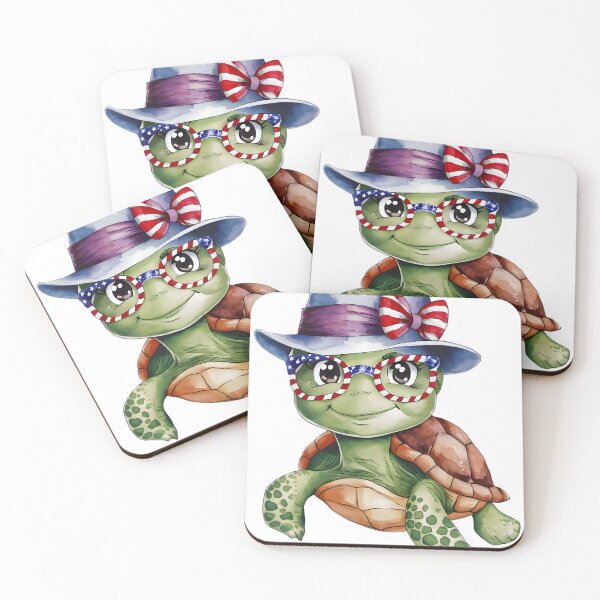 Item preview, Cute Turtle in Glasses and Hat, For Turtles Lovers designed and sold by ColorFlick.