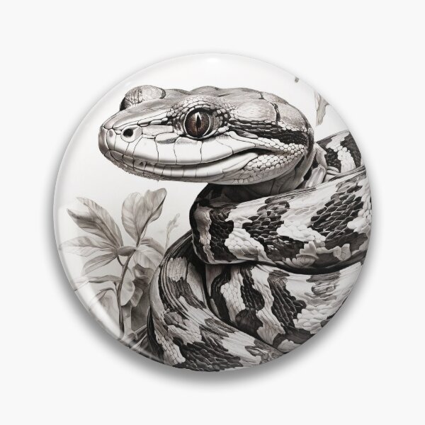 Item preview, Black and White Snake drawing designed and sold by Pencil-Art.