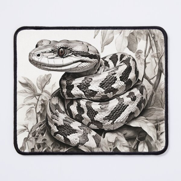 Item preview, Black and White Snake drawing designed and sold by Pencil-Art.