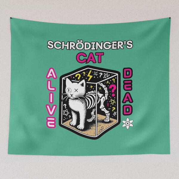 Item preview, Schrödinger's Cat Quantum Superposition Paradox Design designed and sold by Nabucodonoshop.