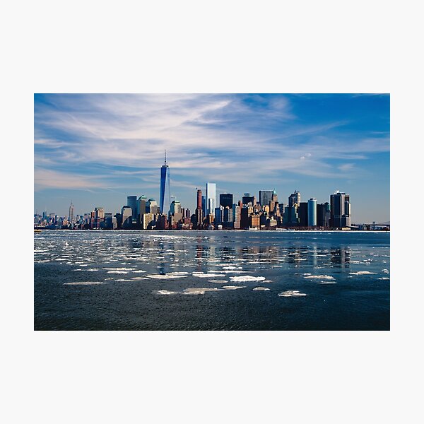 Item preview, New York City Skyline Winter designed and sold by ridthestigma.