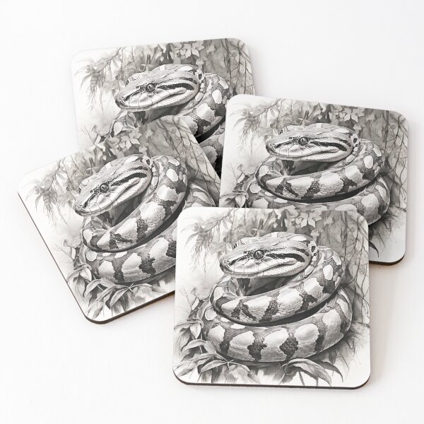 Item preview, Black and White Snake drawing designed and sold by Pencil-Art.
