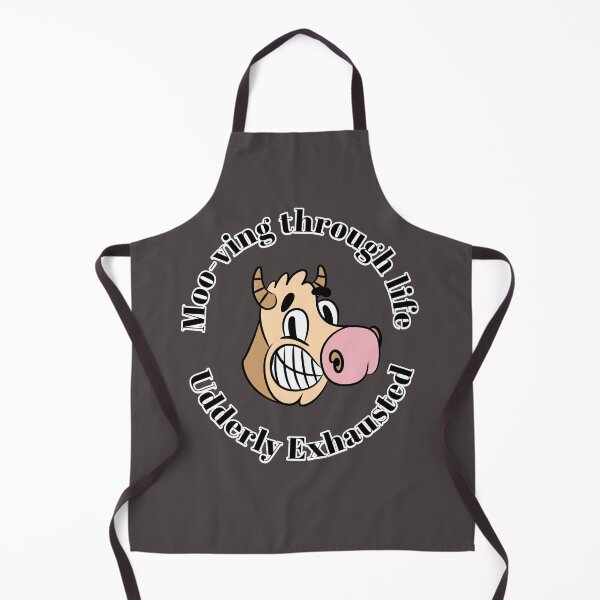 Item preview, Moo-bing Through Life Udderly Exhausted Funny Cow designed and sold by SvetsShirts.