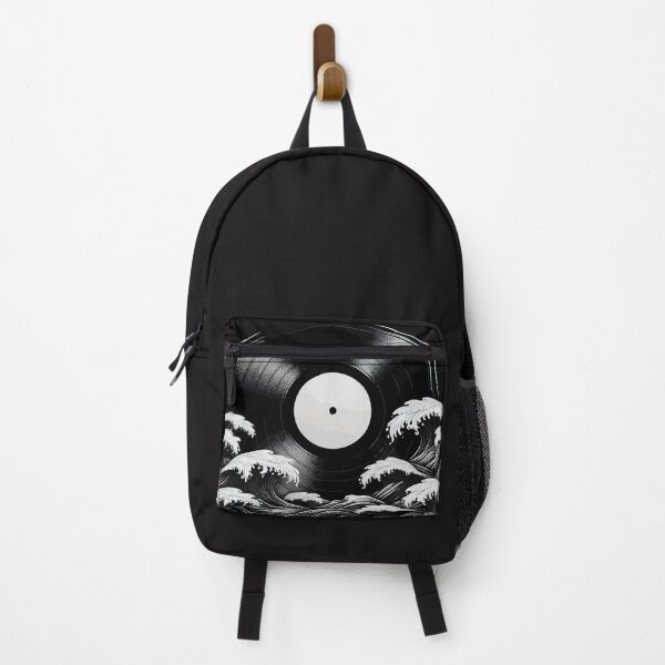 Item preview, Monochromatic Outline Vinyl Moon Waves Music designed and sold by TomFrontierArt.