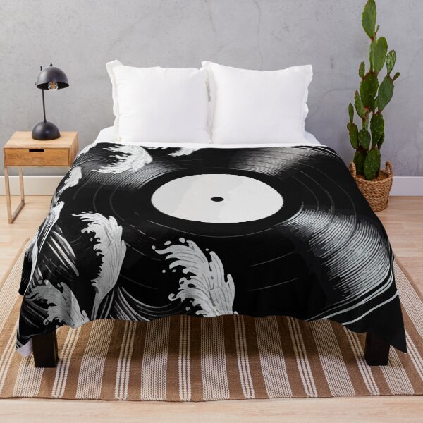 Item preview, Monochromatic Outline Vinyl Moon Waves Music designed and sold by TomFrontierArt.