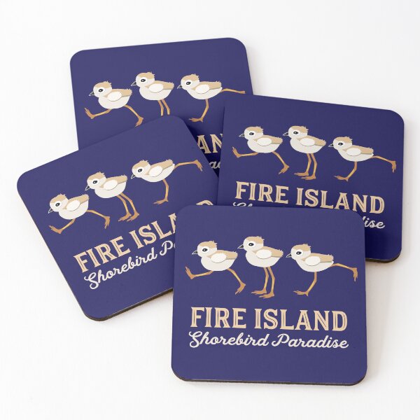 Item preview, Fire Island Birdwatcher Piping Plovers designed and sold by AntiqueImages.