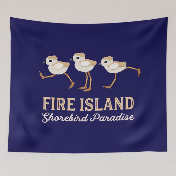 Item preview, Fire Island Birdwatcher Piping Plovers designed and sold by AntiqueImages.