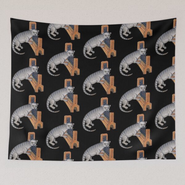 Item preview, Medieval cat playing pipe organ designed and sold by elinaarbidane.