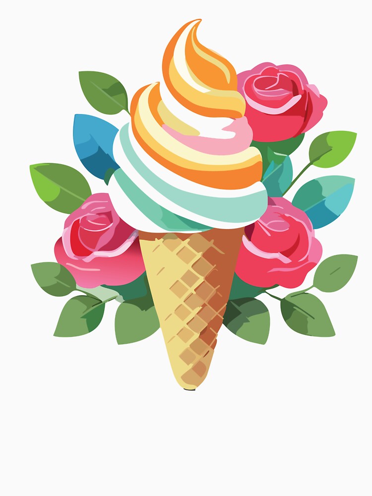 Thumbnail 7 of 7, Classic T-Shirt, Sweet ice cream between the roses designed and sold by starchim01.