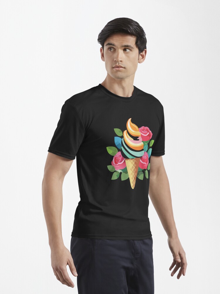 Thumbnail 3 of 7, Active T-Shirt, Sweet ice cream between the roses designed and sold by starchim01.