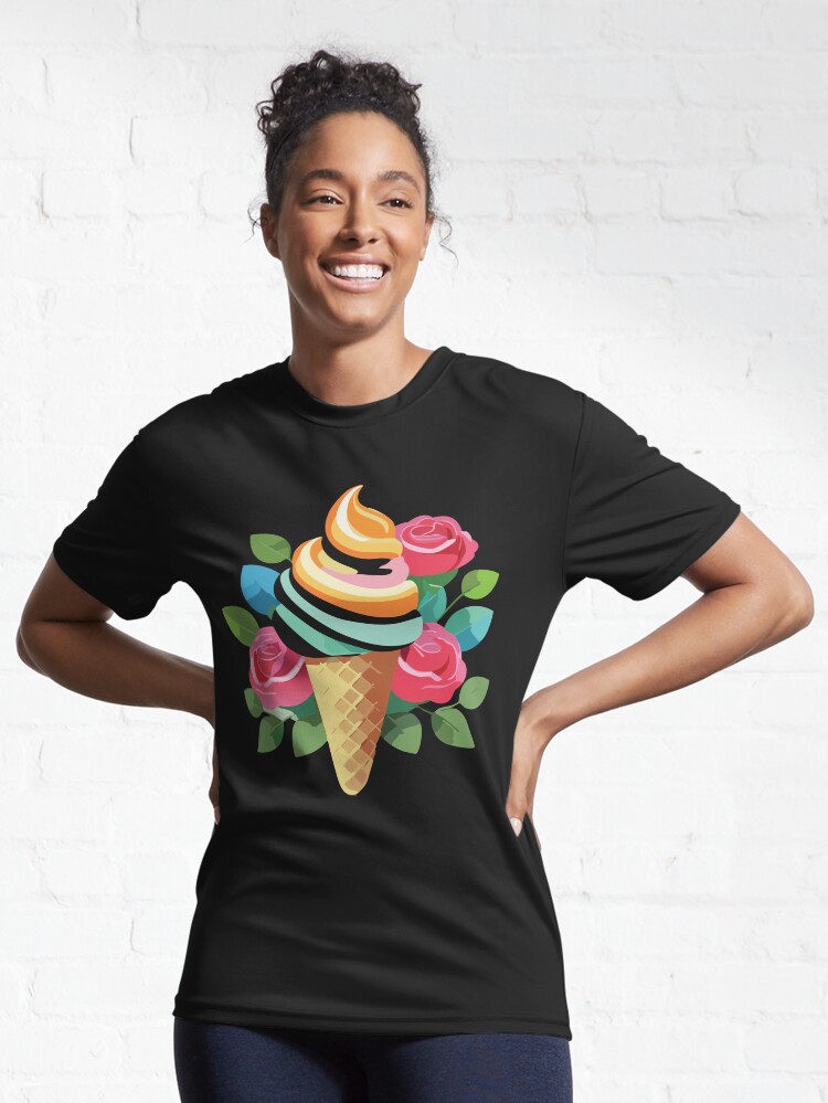 Thumbnail 6 of 7, Active T-Shirt, Sweet ice cream between the roses designed and sold by starchim01.