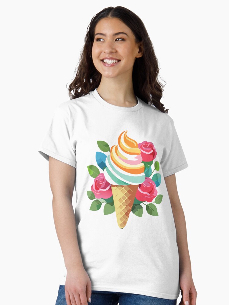 Thumbnail 2 of 7, Classic T-Shirt, Sweet ice cream between the roses designed and sold by starchim01.