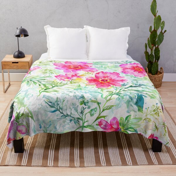 Item preview, Watercolor Flower Blooming Pattern designed and sold by SeamPix.