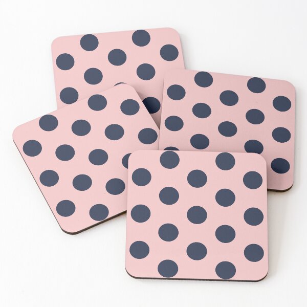 Item preview, Large NAVY BLUE & PINK POLKA DOTS designed and sold by RachelMacht.