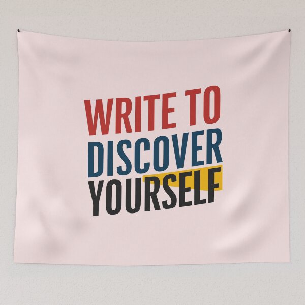 Item preview, Write to Discover Yourself - Inspirational Typography for Writers and Creatives designed and sold by FebricFusion.