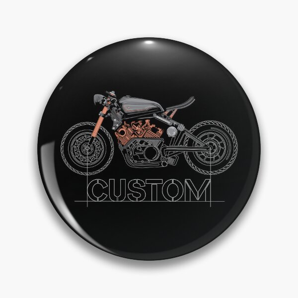 Item preview, Caferacer, motorcycle biker custom workshop drawing symbol logo designed and sold by AndreMi.