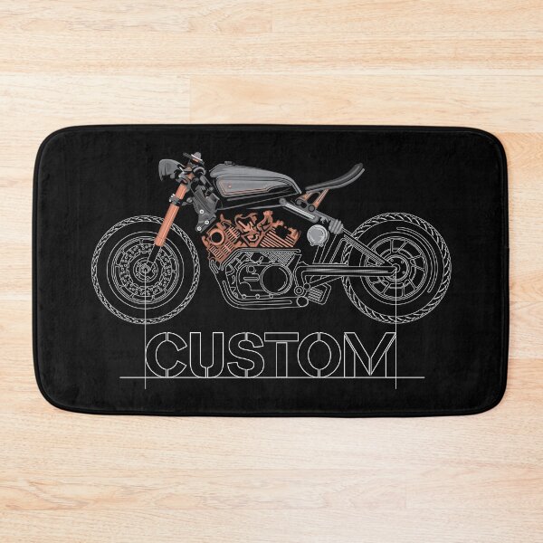 Item preview, Caferacer, motorcycle biker custom workshop drawing symbol logo designed and sold by AndreMi.