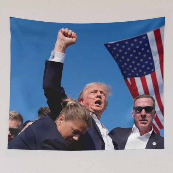 Item preview, Donald Trump after an assassination attempt designed and sold by Lefteris Betsis.