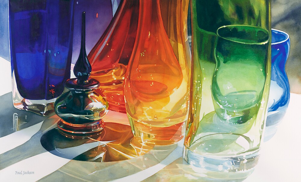 ""Perfect Curves" Art Glass Watercolor" by Paul Jackson Redbubble