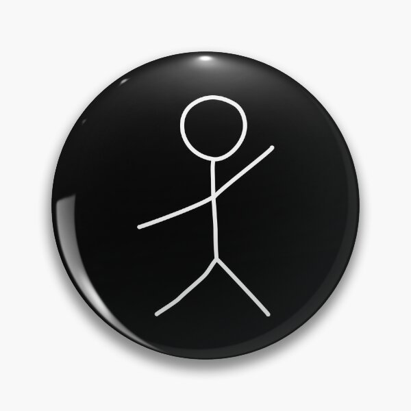 Item preview, Stick figure "Hello" white on black designed and sold by Matzi-MV.