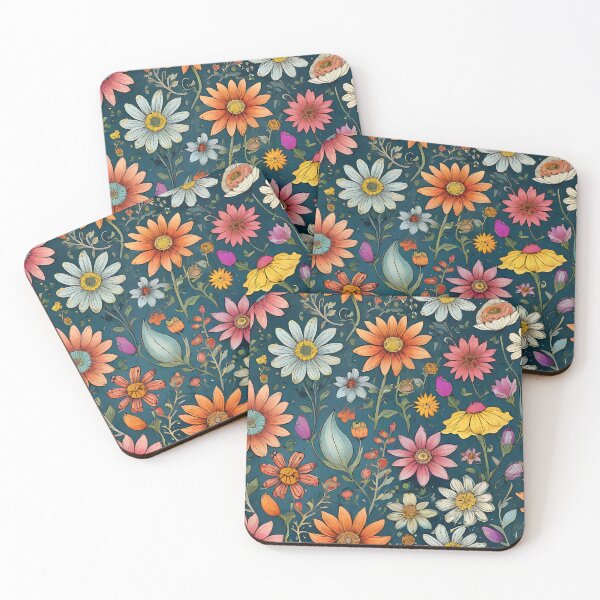 Item preview, Vintage Field of Flowers Floral Pattern designed and sold by MadnessEnvelope.