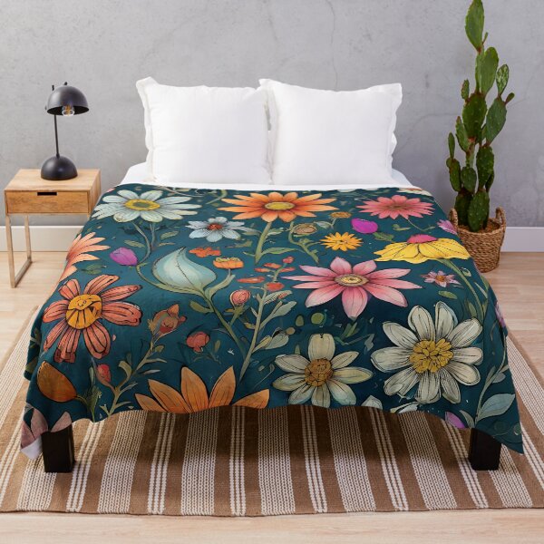 Item preview, Vintage Field of Flowers Floral Pattern designed and sold by MadnessEnvelope.