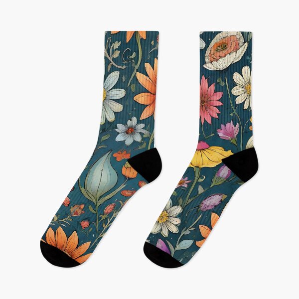 Item preview, Vintage Field of Flowers Floral Pattern designed and sold by MadnessEnvelope.