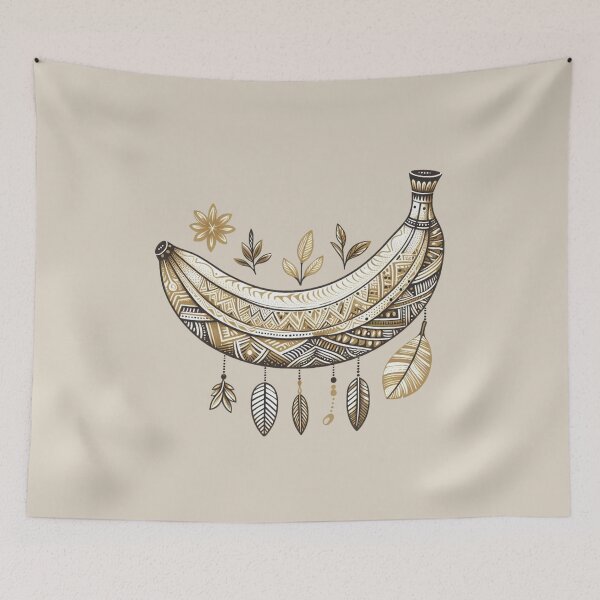 Item preview, Banana with Tribal Patterns - banana boho style designed and sold by Funny-Banana.