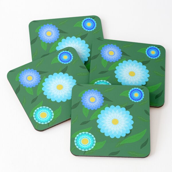 Item preview, Blue Flowers and Green Leaves  designed and sold by JaygiesDesign.