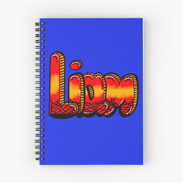 Artikelvorschau, Liam beliebter Jungen- und Männername Rote und gelbe Web-Graffiti-Blasenbuchstaben Personalisierte benutzerdefinierte Namensgeschenkideen für Liam entworfen und verkauft von Artonmytee.