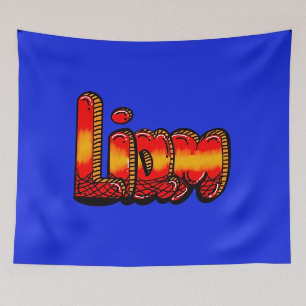 Item preview, Liam popular boys and men name Red and yellow web graffiti bubble letters Personalized Custom Name gift ideas for Liam designed and sold by Artonmytee.