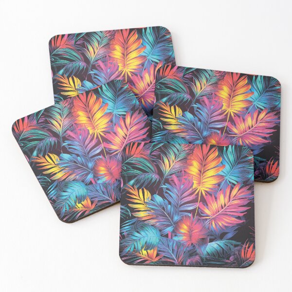 Item preview, Colorful leaves.Neon colors. Fern leaf, palm leaf designed and sold by MagelliShop.