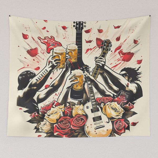 Item preview, “Guitar Vibes & Beer Cheers” designed and sold by Art-Vortex-fr.
