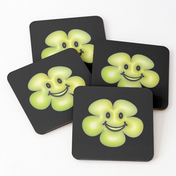 Item preview, 3d green flower smiley face. designed and sold by MiMee4451.