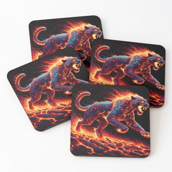 Item preview, Lava Fire Jaguar, Ai Generated Art  designed and sold by ACC .