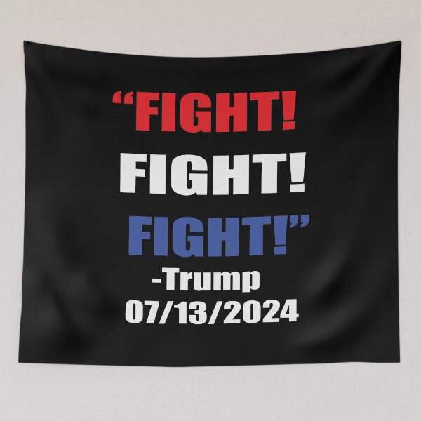 Item preview, FIGHT FIGHT FIGHT! President trump shot rally Pennsylvania, bullet proof trump  designed and sold by Stephani Analah.