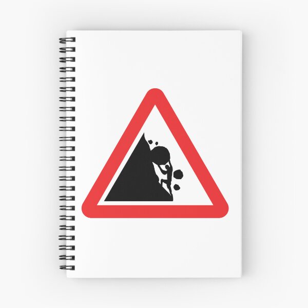 Item preview,  Sisyphus Boulder Warning Sign designed and sold by cosmo666.