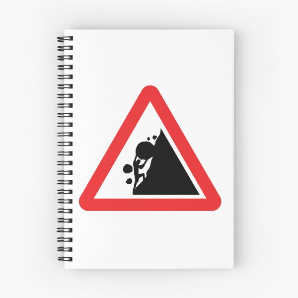 Item preview, Sisyphus Boulder Warning Sign (Facing Right) designed and sold by cosmo666.