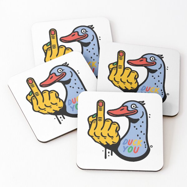 Artikelvorschau, Duck You - Kantige Cartoon-Ente mit mutiger Einstellung entworfen und verkauft von KARTICK DUTTA.