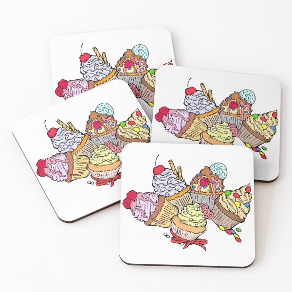 Item preview, Sweet tasty dessert cupcake with cream and deco designed and sold by RukkiZukkiArt.