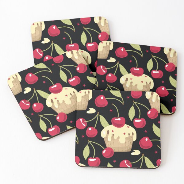 Item preview, Rockabilly cherry cupcakes designed and sold by kobyakov.